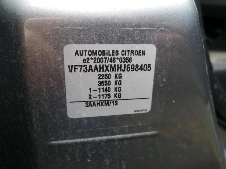 Photo 8 VIN: VF73AAHXMHJ698405 - CITROEN GRAND C4 PICASS 