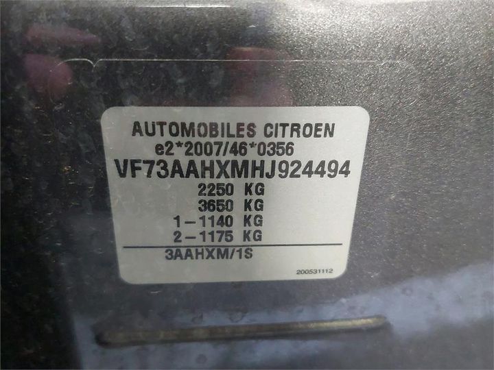 Photo 8 VIN: VF73AAHXMHJ924494 - CITROEN GRAND C4 PICASS 