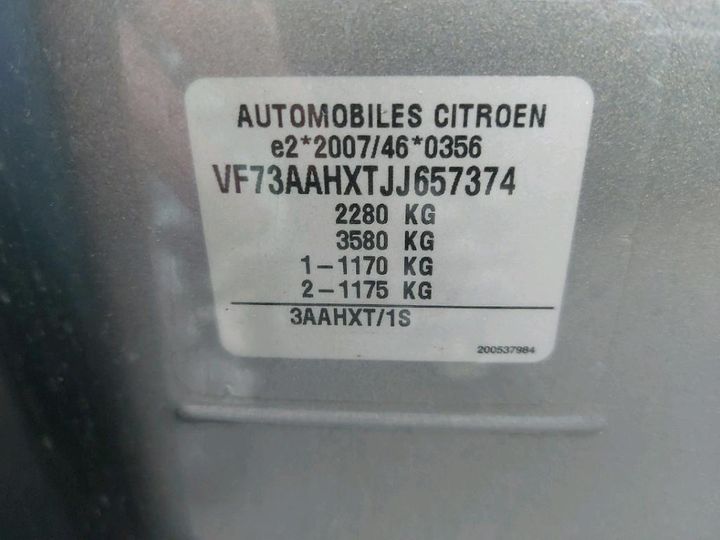 Photo 8 VIN: VF73AAHXTJJ657374 - CITROEN GRAND C4 PICASS 