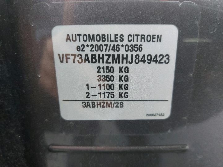 Photo 8 VIN: VF73ABHZMHJ849423 - CITROEN GRAND C4 PICASS 