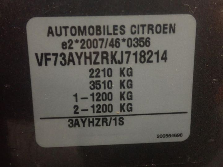 Photo 13 VIN: VF73AYHZRKJ718214 - CITROEN GRAND C4 SPACETOURER 