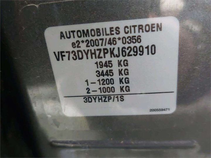 Photo 8 VIN: VF73DYHZPKJ629910 - CITROEN C4 SPACETOURER 