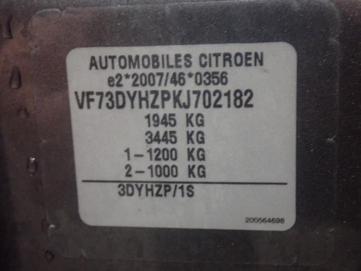 Photo 11 VIN: VF73DYHZPKJ702182 - CITROEN C4 SPACETOURER 