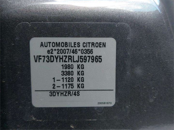 Photo 8 VIN: VF73DYHZRLJ597965 - CITROEN C4 SPACETOURER 