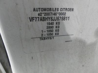 Photo 10 VIN: VF77ABHY6JJ676811 - CITROEN BERLINGO FOURGON SWB DIESEL - 2015 