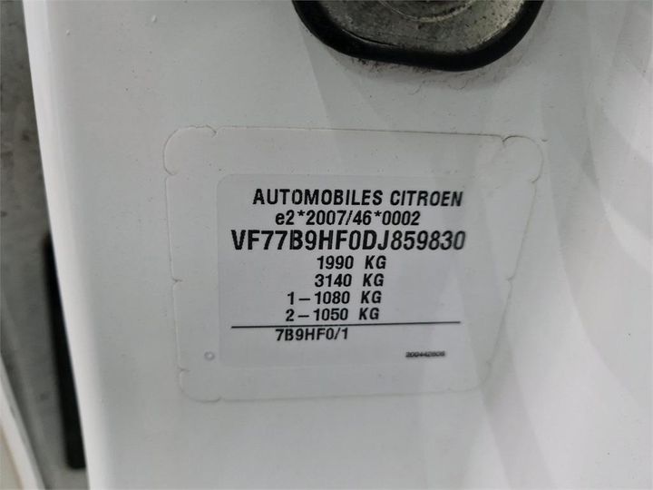 Photo 6 VIN: VF77B9HF0DJ859830 - CITROEN BERLINGO 