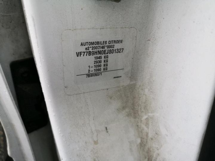 Photo 8 VIN: VF77B9HN0EJ801327 - CITROEN BERLINGO 