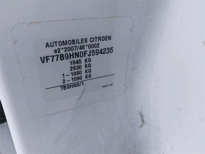 Photo 8 VIN: VF77B9HN0FJ594235 - CITROEN BERLINGO 