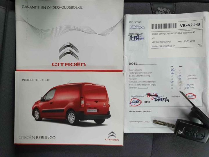 Photo 16 VIN: VF77B9HN0FJ629767 - CITROEN BERLINGO VAN 