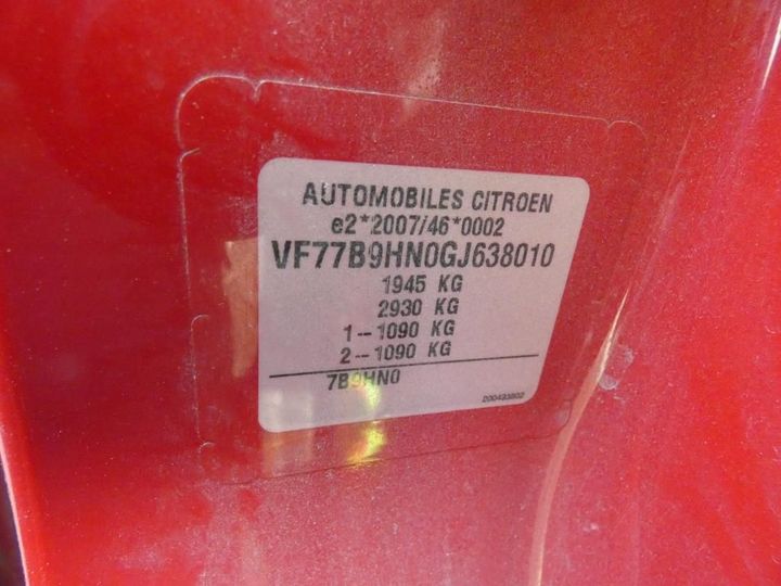 Photo 4 VIN: VF77B9HN0GJ638010 - CITROEN BERLINGO 