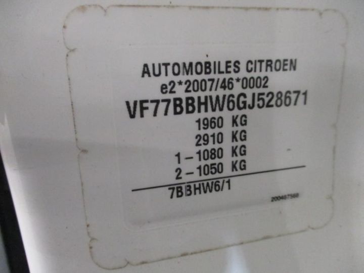 Photo 11 VIN: VF77BBHW6GJ528671 - CITROEN BERLINGO 