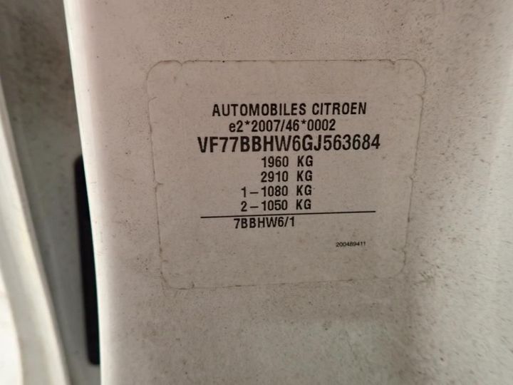 Photo 8 VIN: VF77BBHW6GJ563684 - CITROEN BERLINGO 