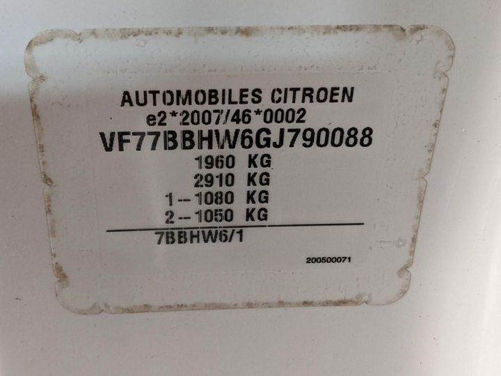 Photo 11 VIN: VF77BBHW6GJ790088 - CITROEN BERLINGO 