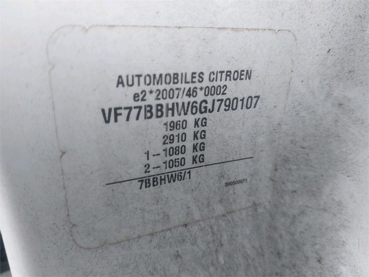 Photo 8 VIN: VF77BBHW6GJ790107 - CITROEN BERLINGO 