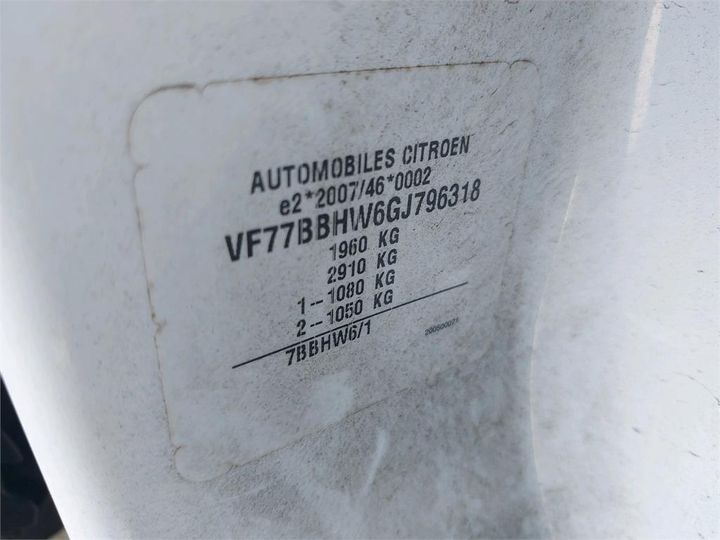 Photo 8 VIN: VF77BBHW6GJ796318 - CITROEN BERLINGO 