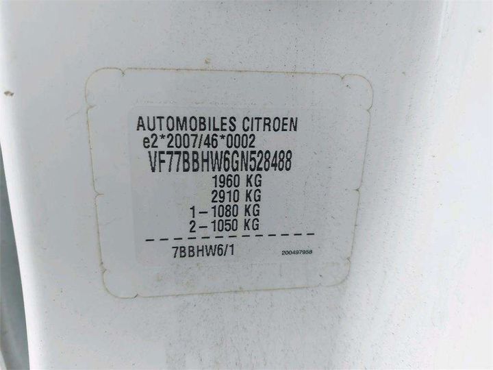 Photo 8 VIN: VF77BBHW6GN528488 - CITROEN BERLINGO CLUB 