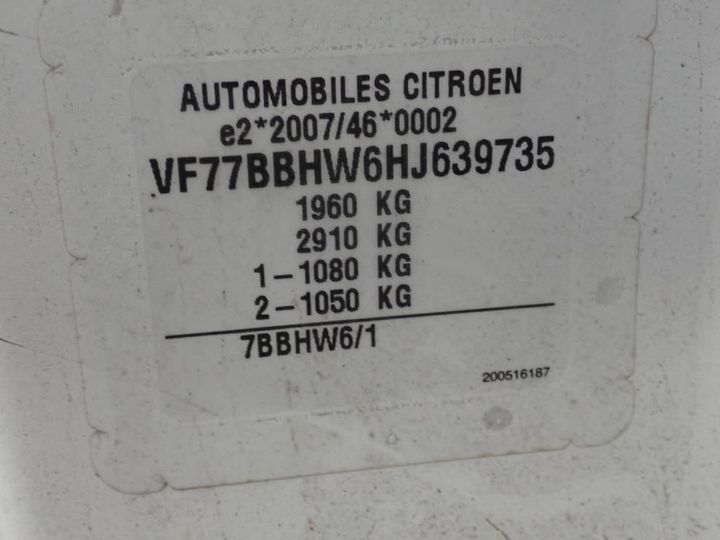 Photo 12 VIN: VF77BBHW6HJ639735 - CITROEN BERLINGO 