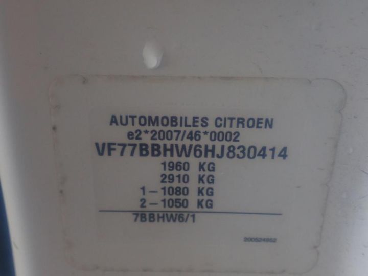 Photo 13 VIN: VF77BBHW6HJ830414 - CITROEN BERLINGO 