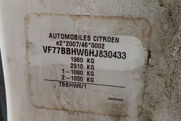 Photo 13 VIN: VF77BBHW6HJ830433 - CITROEN BERLINGO 