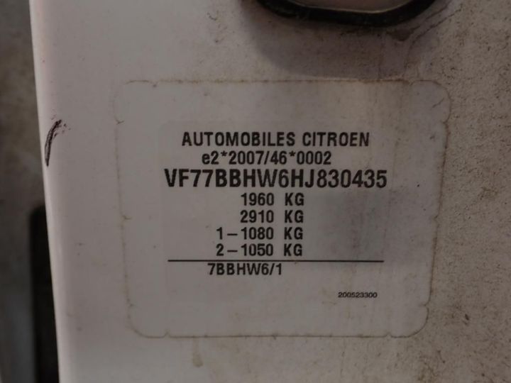 Photo 7 VIN: VF77BBHW6HJ830435 - CITROEN BERLINGO 