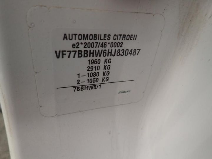 Photo 14 VIN: VF77BBHW6HJ830487 - CITROEN BERLINGO 