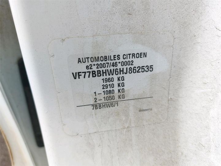 Photo 8 VIN: VF77BBHW6HJ862535 - CITROEN BERLINGO 