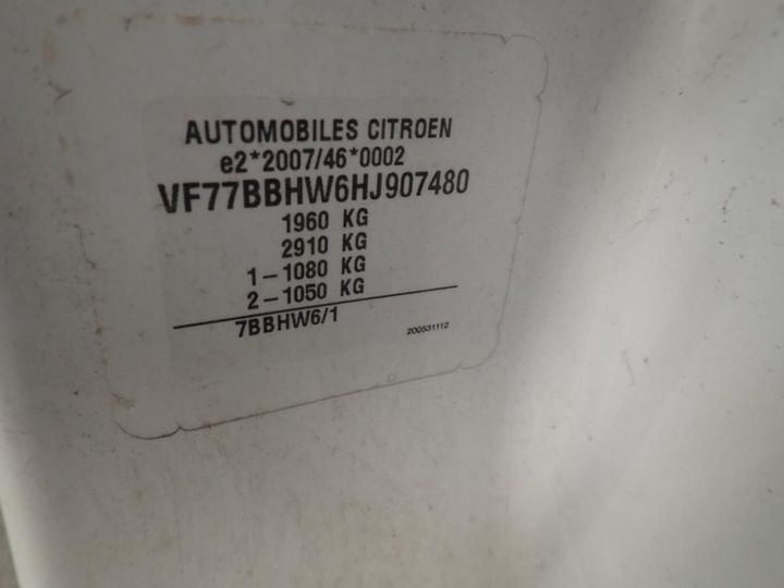 Photo 12 VIN: VF77BBHW6HJ907480 - CITROEN BERLINGO 