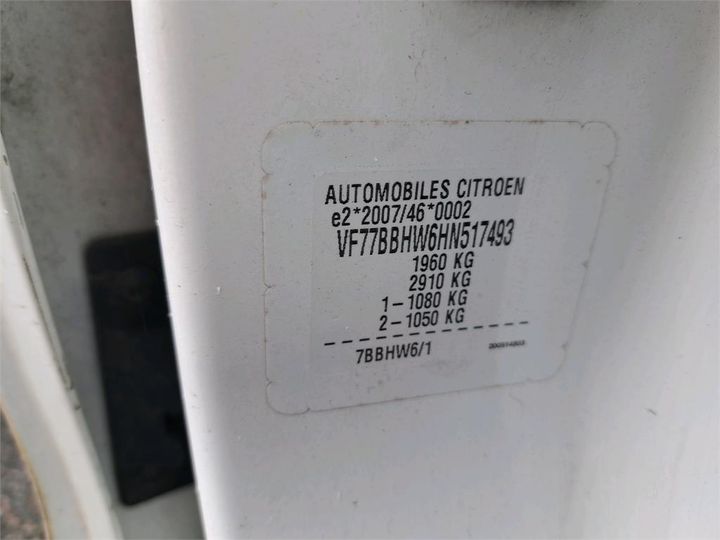 Photo 8 VIN: VF77BBHW6HN517493 - CITROEN BERLINGO 