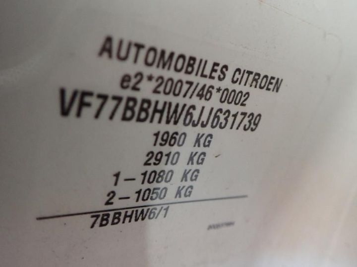 Photo 12 VIN: VF77BBHW6JJ631739 - CITROEN BERLINGO 