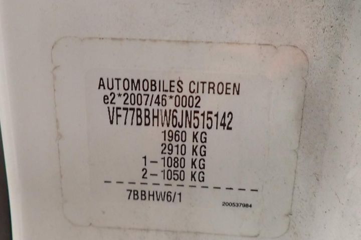 Photo 12 VIN: VF77BBHW6JN515142 - CITROEN BERLINGO 