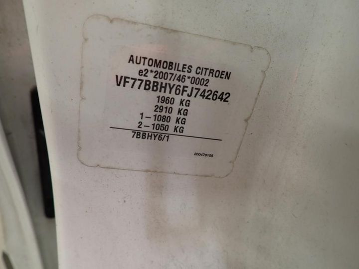 Photo 9 VIN: VF77BBHY6FJ742642 - CITROEN BERLINGO 