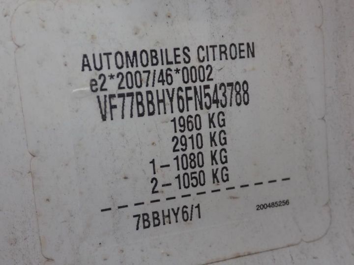 Photo 12 VIN: VF77BBHY6FN543788 - CITROEN BERLINGO 