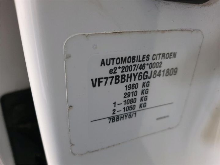 Photo 4 VIN: VF77BBHY6GJ841809 - CITROEN BERLINGO 