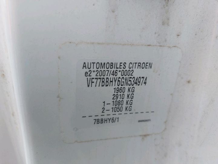 Photo 8 VIN: VF77BBHY6GN534974 - CITROEN BERLINGO 