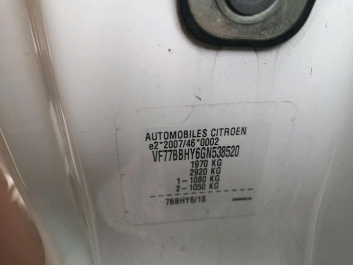 Photo 8 VIN: VF77BBHY6GN538520 - CITROEN BERLINGO 