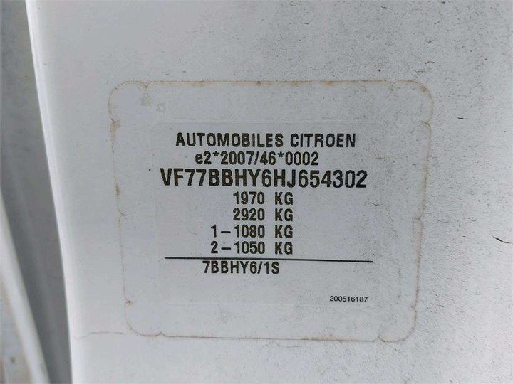 Photo 8 VIN: VF77BBHY6HJ654302 - CITROEN BERLINGO 