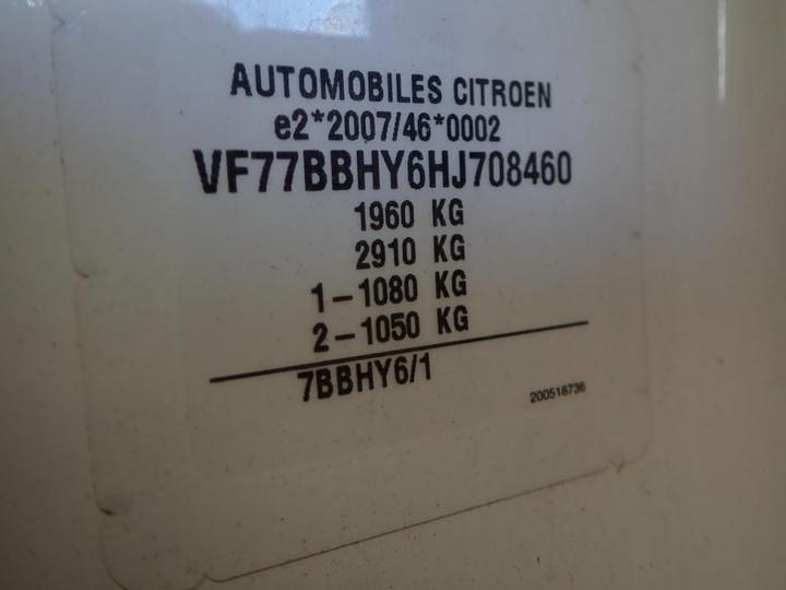 Photo 11 VIN: VF77BBHY6HJ708460 - CITROEN BERLINGO 