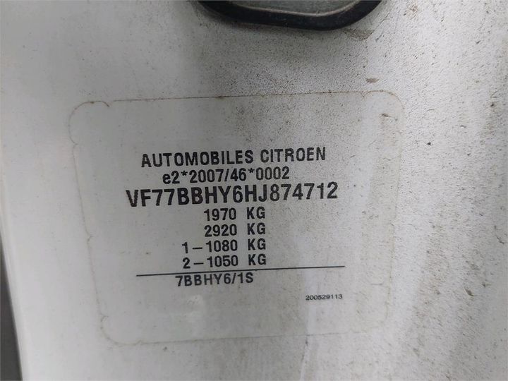 Photo 8 VIN: VF77BBHY6HJ874712 - CITROEN BERLINGO 