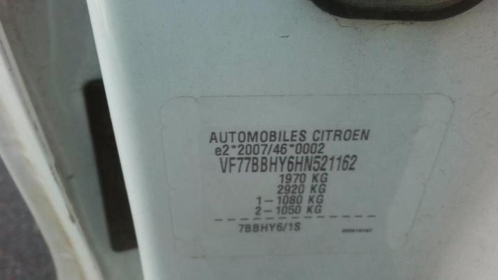 Photo 11 VIN: VF77BBHY6HN521162 - CITROEN BERLINGO 