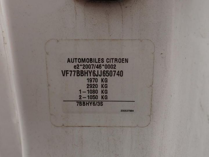 Photo 6 VIN: VF77BBHY6JJ650740 - CITROEN BERLINGO 