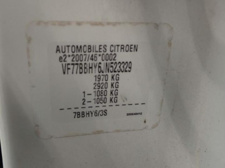 Photo 12 VIN: VF77BBHY6JN523329 - CITROEN BERLINGO 