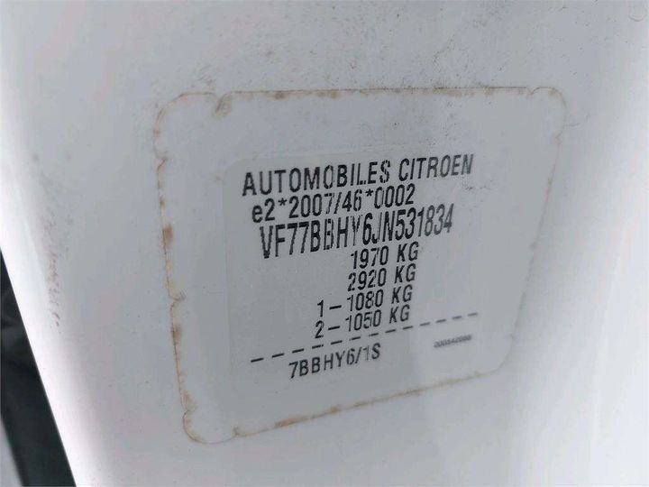 Photo 8 VIN: VF77BBHY6JN531834 - CITROEN BERLINGO 