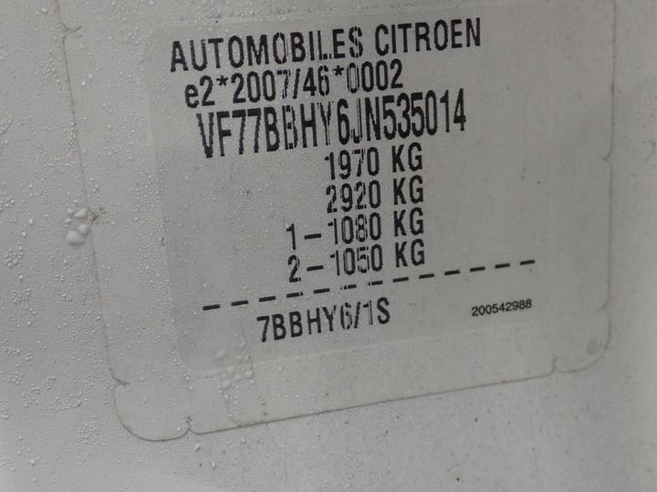 Photo 8 VIN: VF77BBHY6JN535014 - CITROEN BERLINGO 