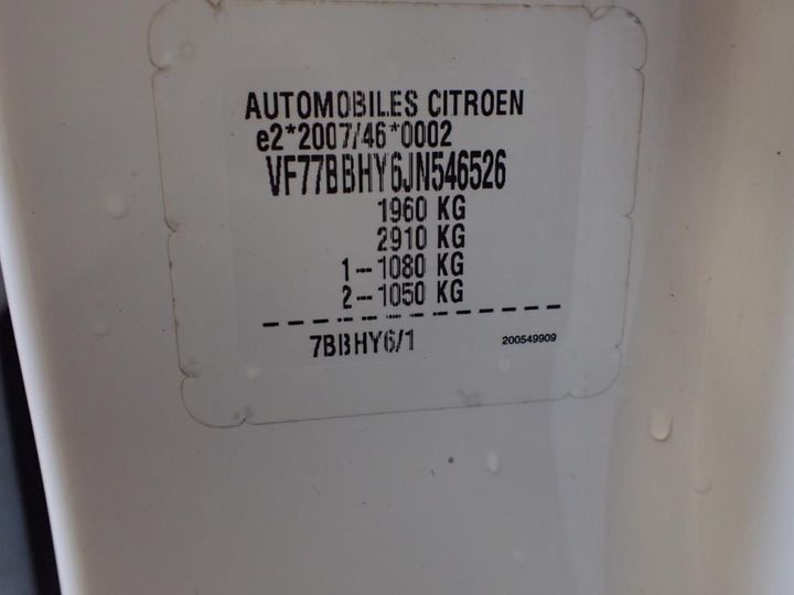 Photo 11 VIN: VF77BBHY6JN546526 - CITROEN BERLINGO 