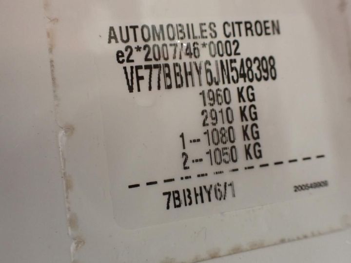 Photo 11 VIN: VF77BBHY6JN548398 - CITROEN BERLINGO 