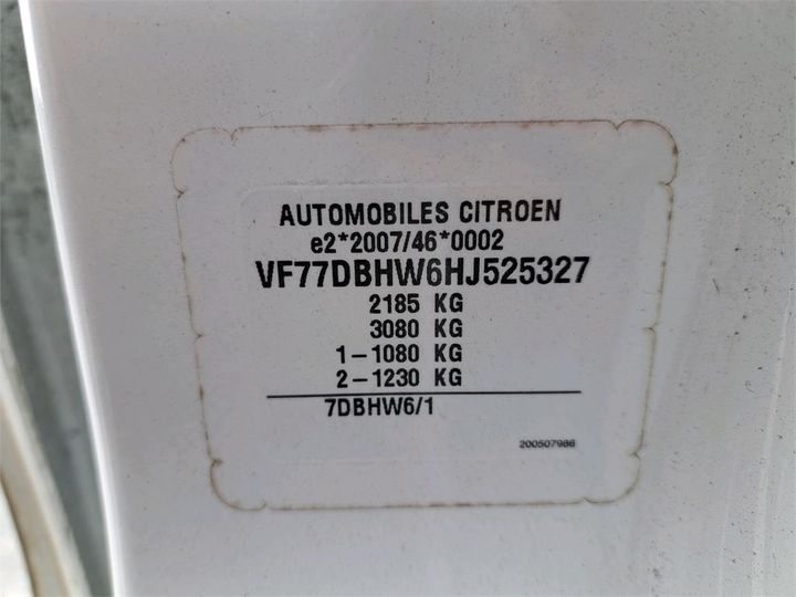 Photo 8 VIN: VF77DBHW6HJ525327 - CITROEN BERLINGO 