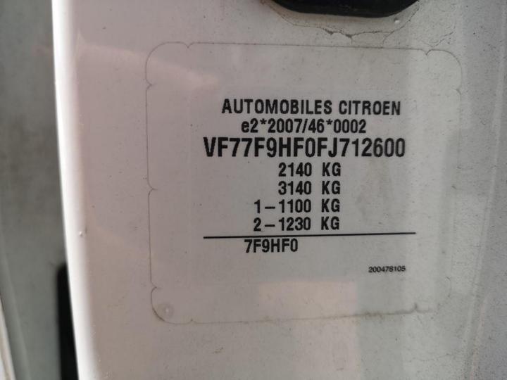 Photo 8 VIN: VF77F9HF0FJ712600 - CITROEN BERLINGO 