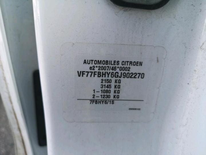 Photo 8 VIN: VF77FBHY6GJ902270 - CITROEN BERLINGO 