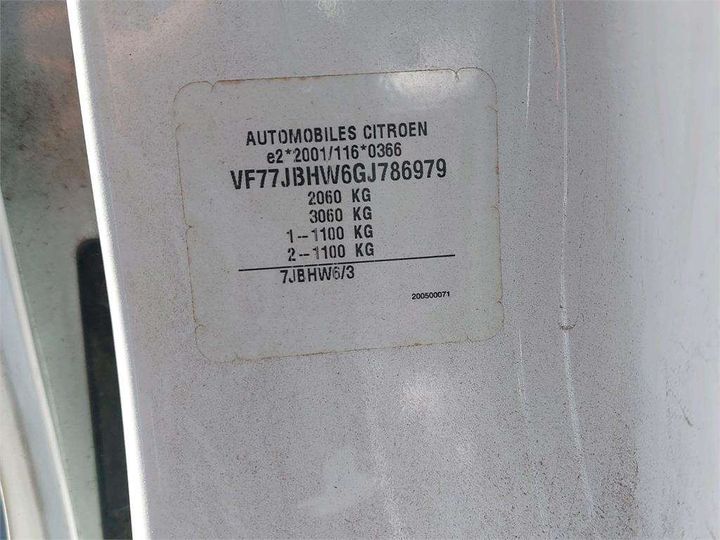 Photo 8 VIN: VF77JBHW6GJ786979 - CITROEN BERLINGO MULTISPACE 