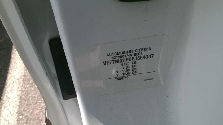 Photo 9 VIN: VF77M9HF0FJ864047 - CITROEN BERLINGO 